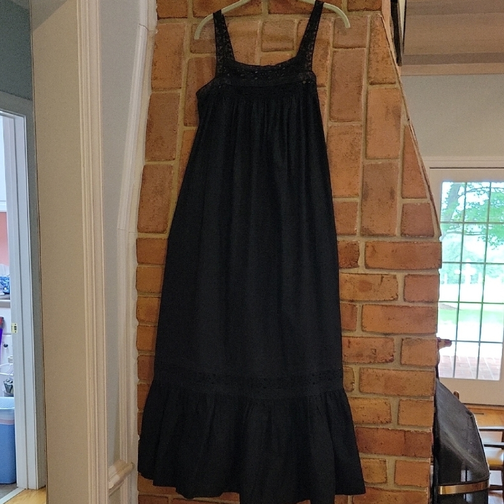 J. Crew Black Sleeveless Maxi Sundress
